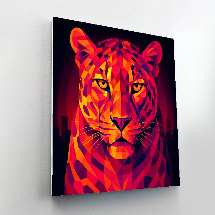 Abstract Leopard Mosaic Painting by numbers kit