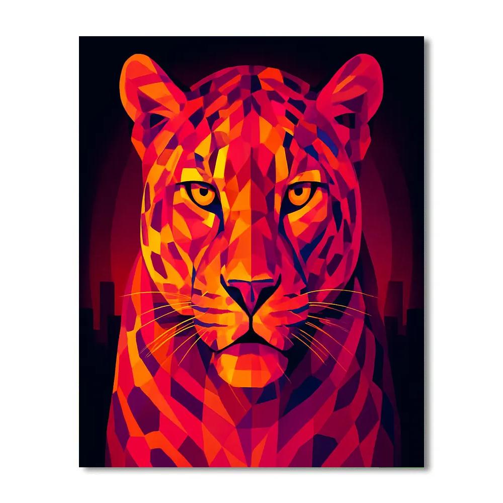 Abstract Leopard Mosaic Painting by numbers kit