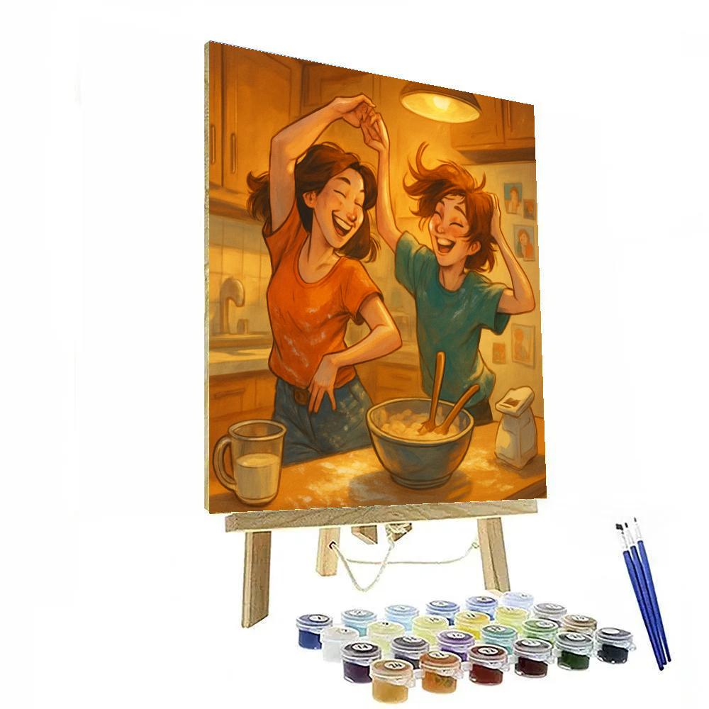 Mother And Teen Kitchen Dance DIY paint by numbers