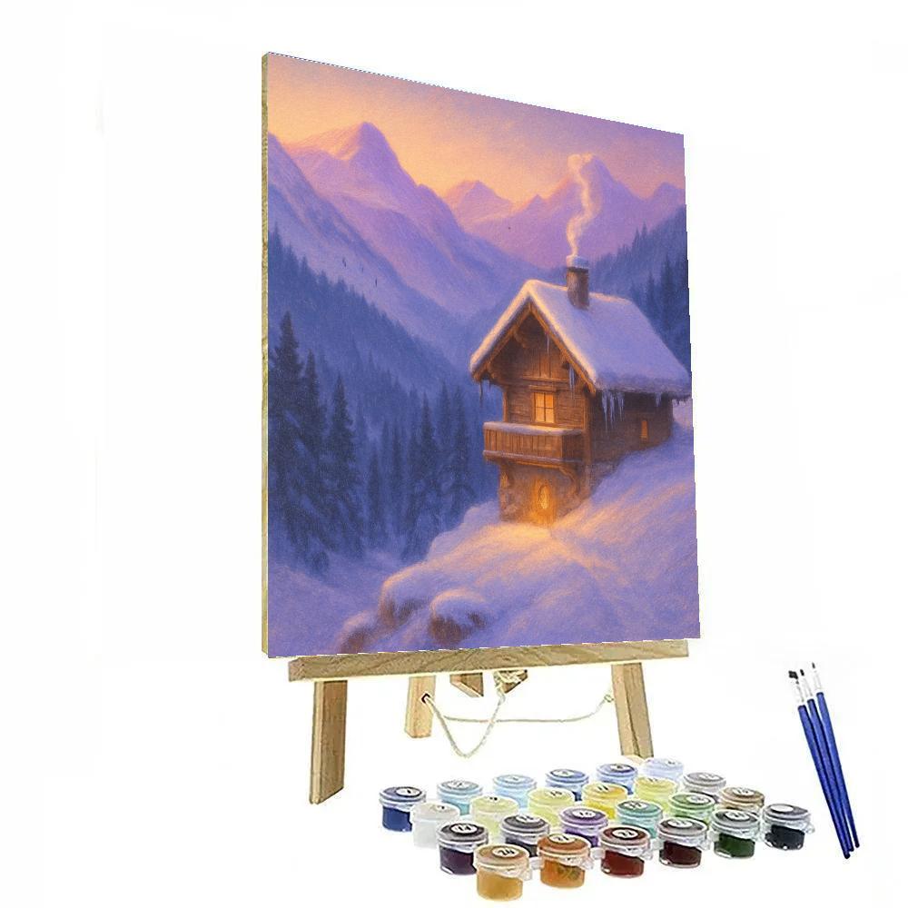 Chalet Above The Pine Valley paint by number