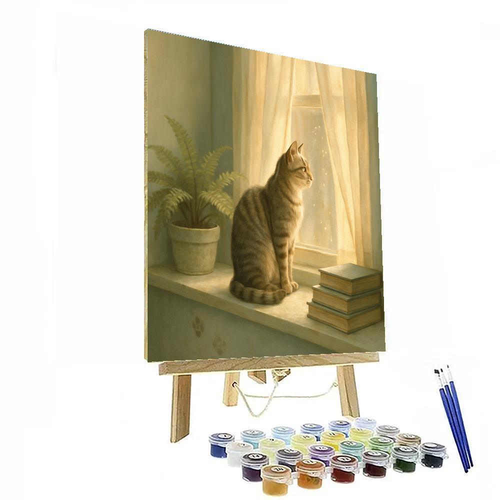Cat Window Daydream Painting by numbers kit