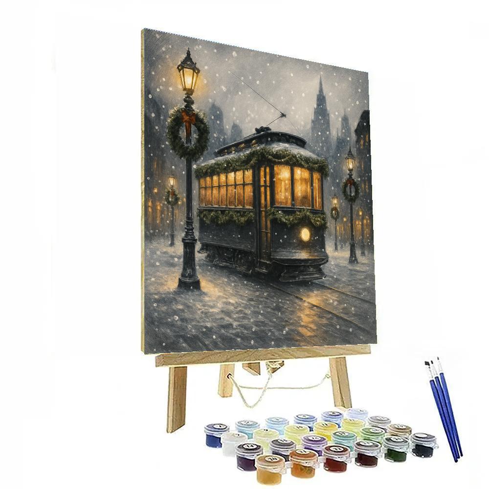 Icicle Streetcar Holiday Ride Numbered painting kits