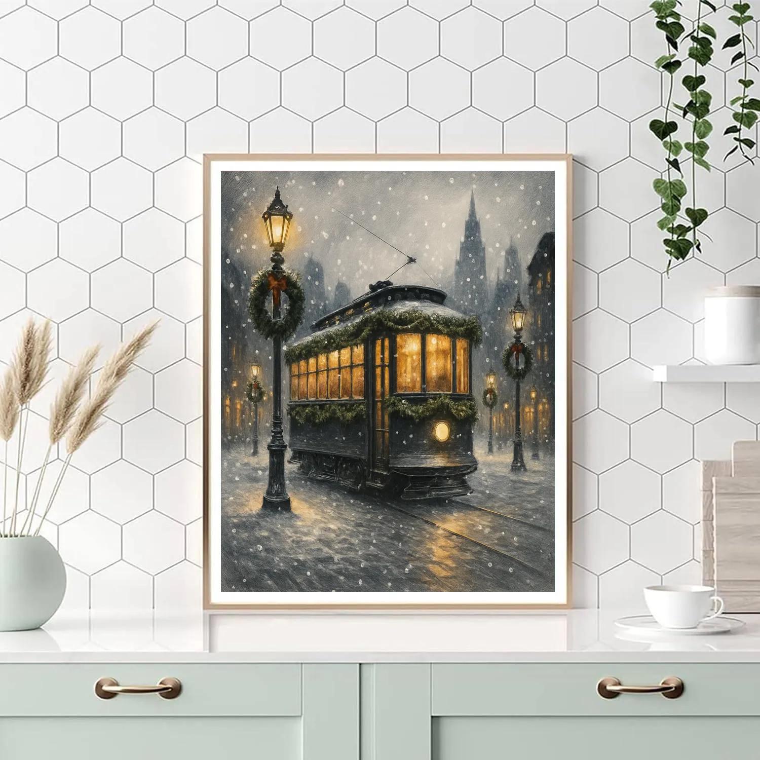 Icicle Streetcar Holiday Ride Numbered painting kits