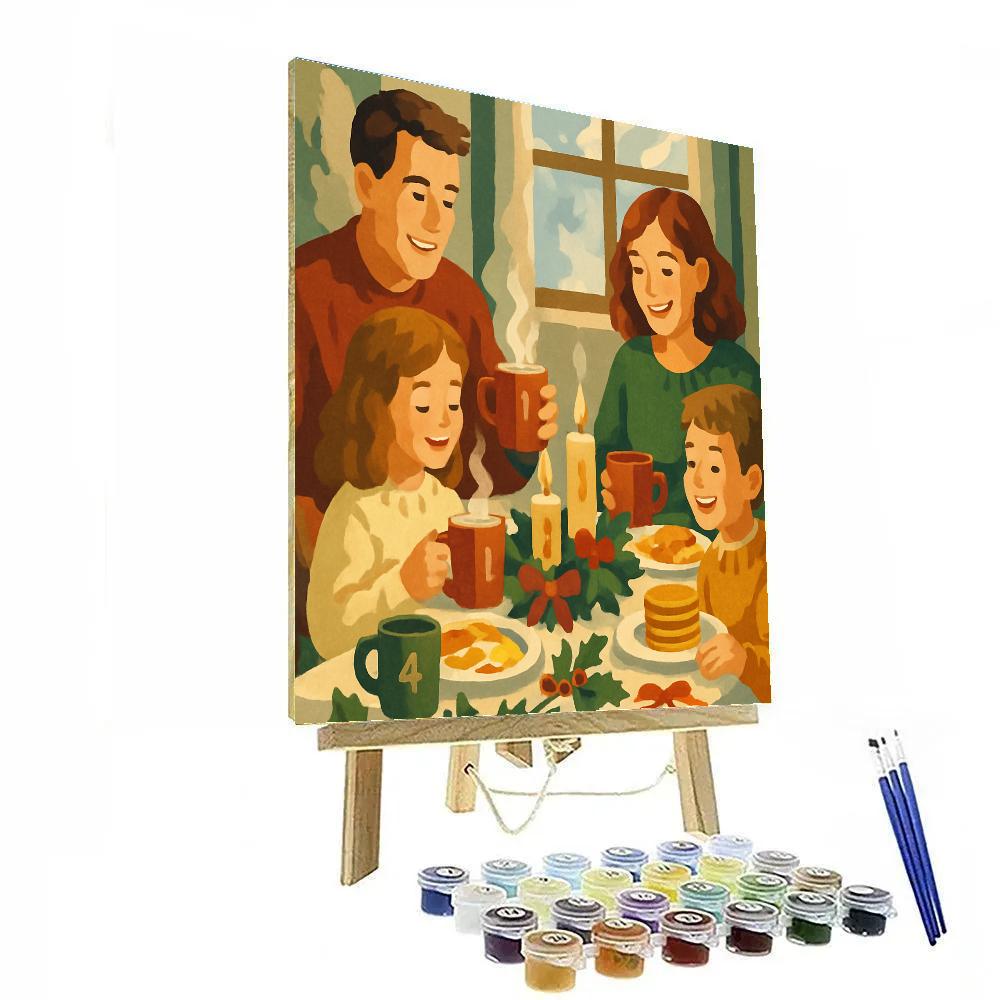 Merry Morning Breakfast Painting by numbers kit