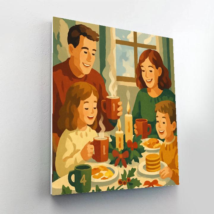 Merry Morning Breakfast Painting by numbers kit