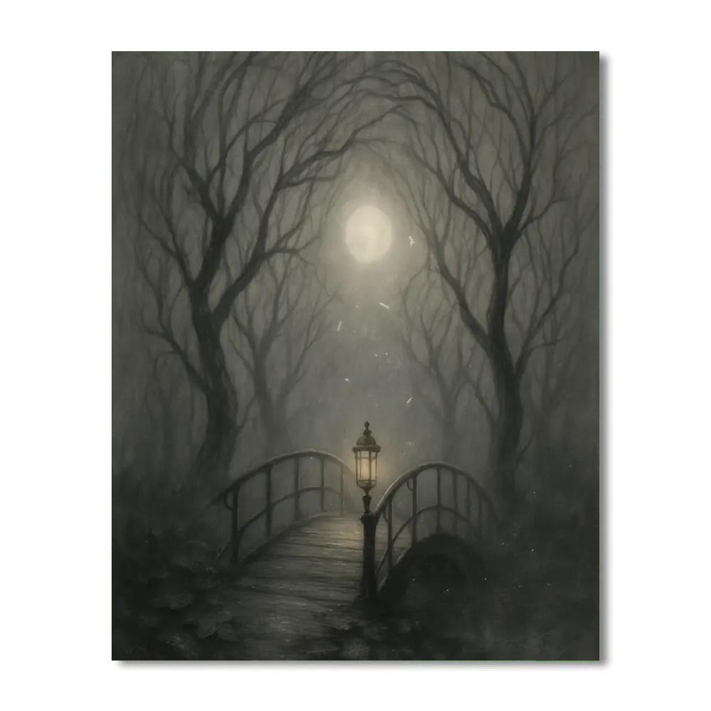 Fogbound Willow Crossing painting number kit