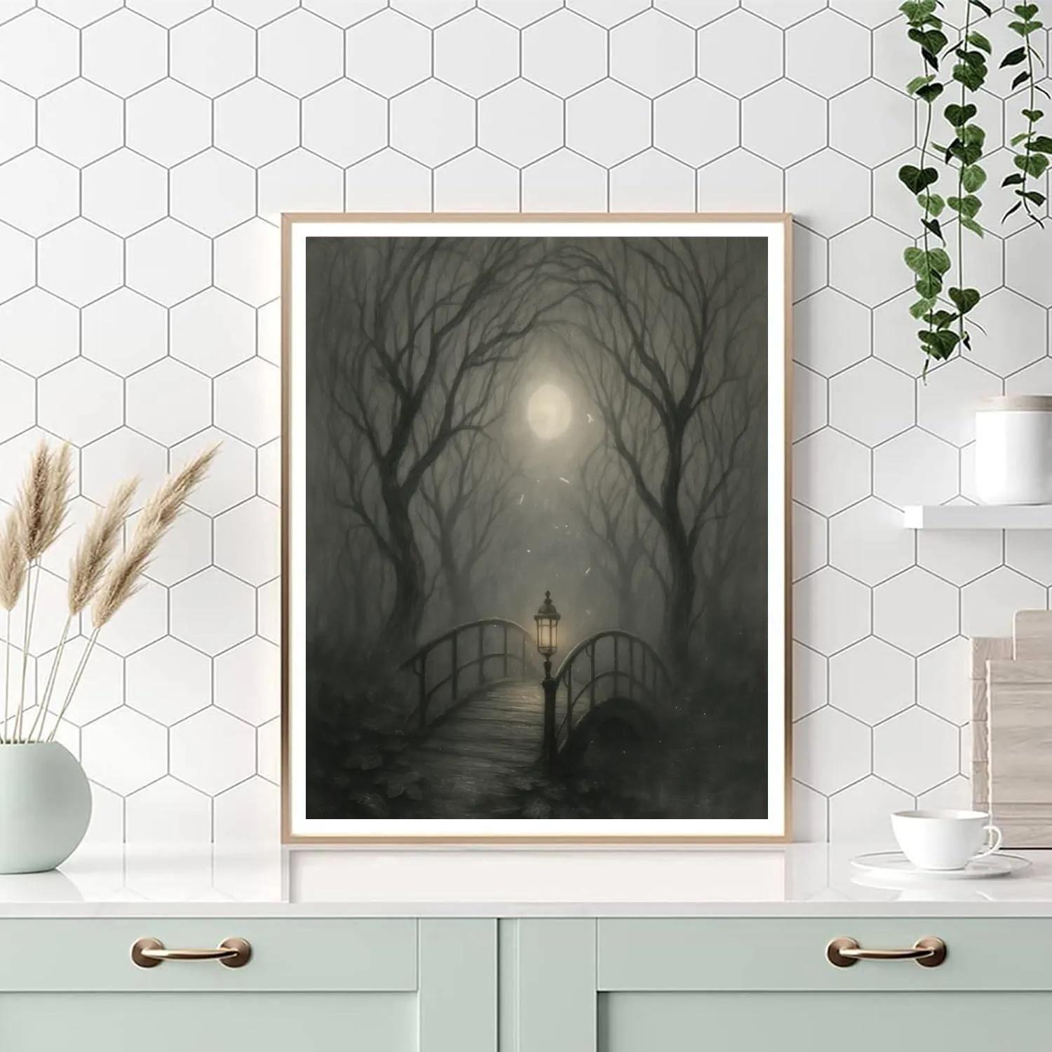 Fogbound Willow Crossing painting number kit