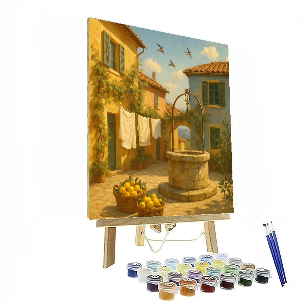 Italy Lemon Sun Court paint by numbers