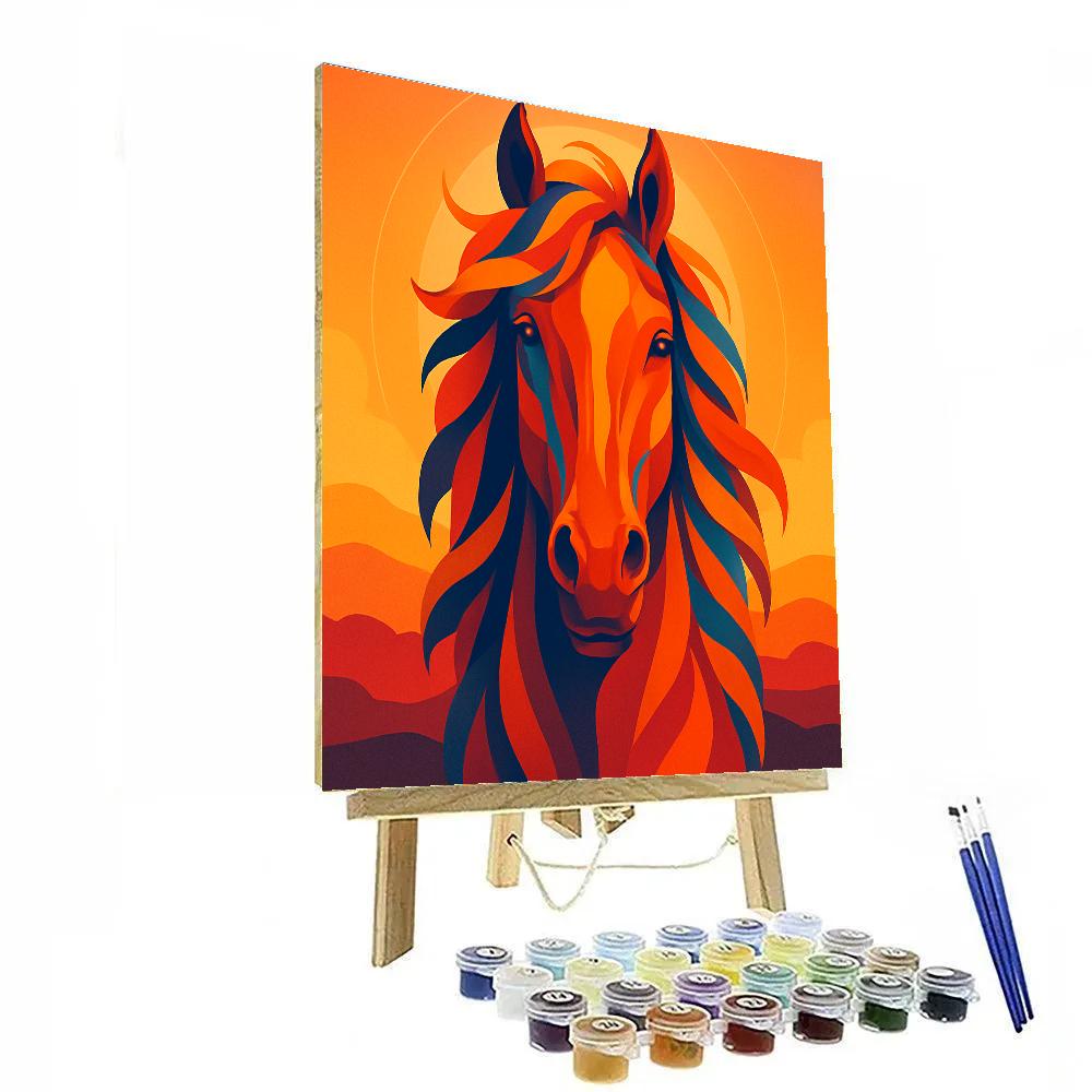 Sunset Stallion Expression Paint by numbers kits