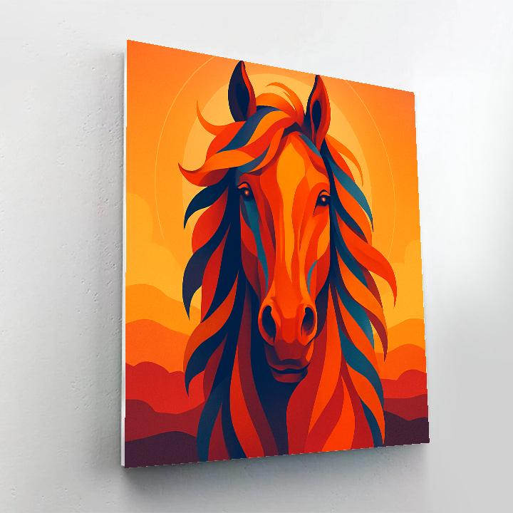 Sunset Stallion Expression Paint by numbers kits