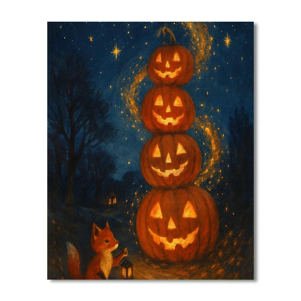 Starglow Pumpkin Parade paint by numbers