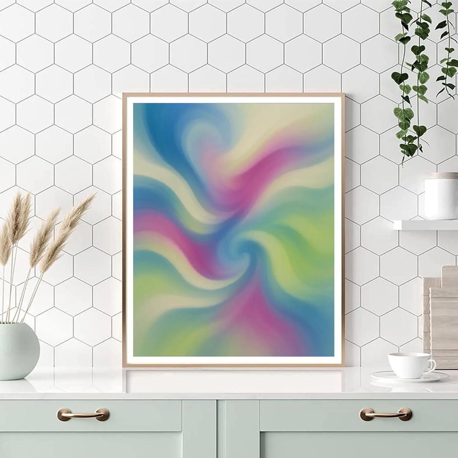 Abstract Color Drift Numbered painting kits