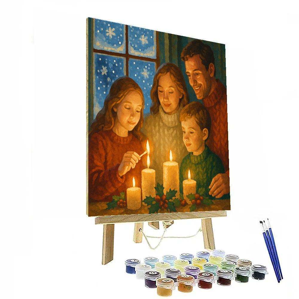 Snowflake Candlelit Night Paint by numbers kits