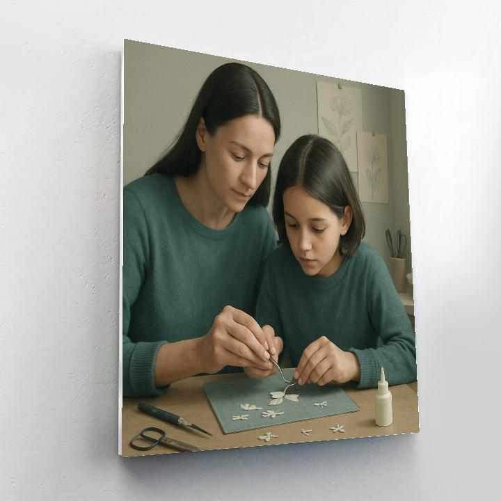 Quiet Crafting Workshop With Mother painting number kit