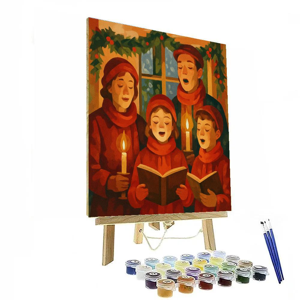 Crimson Candlelight Chorus Number painting