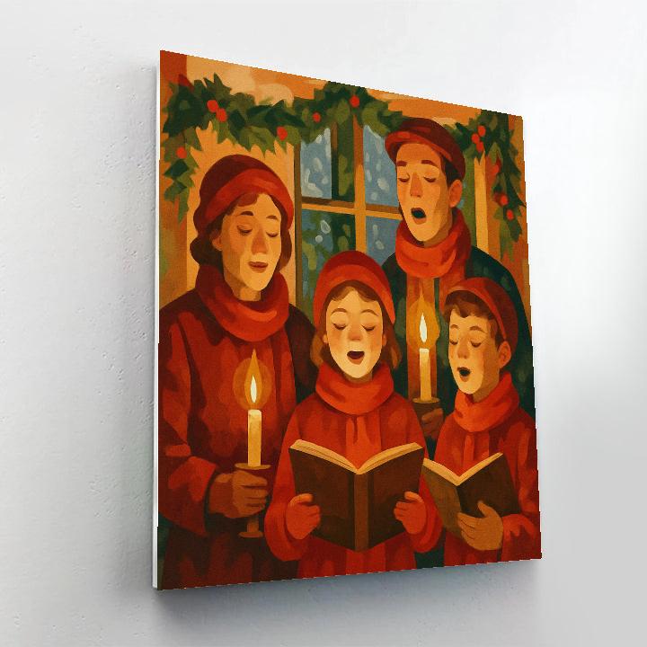 Crimson Candlelight Chorus Number painting