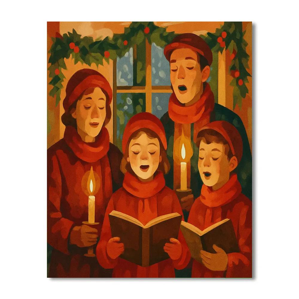 Crimson Candlelight Chorus Number painting