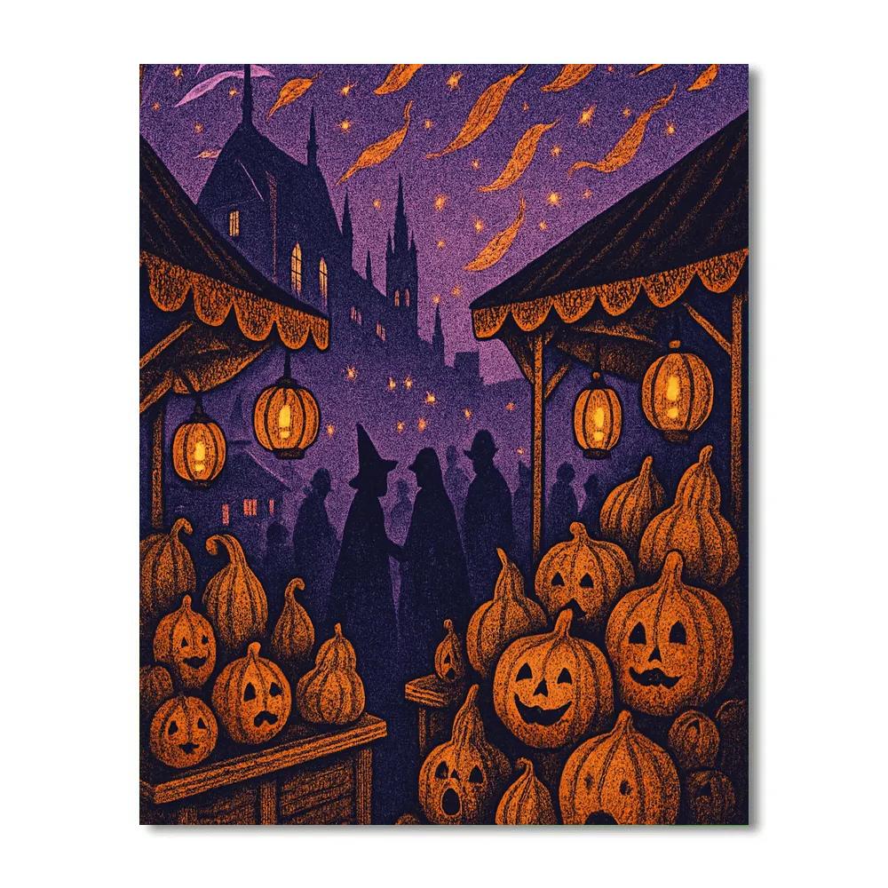 Nocturne Pumpkin Plaza paint by numbers