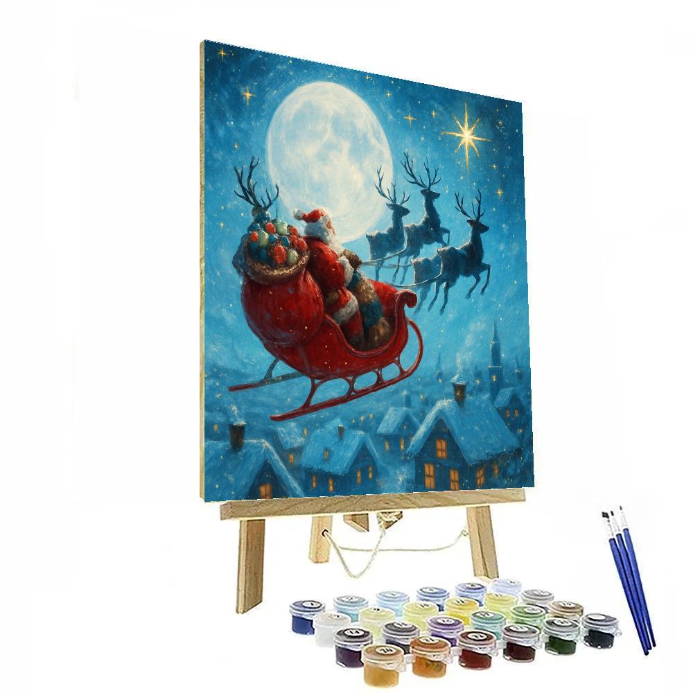 Santa Northern Star Trail Painting by numbers kit