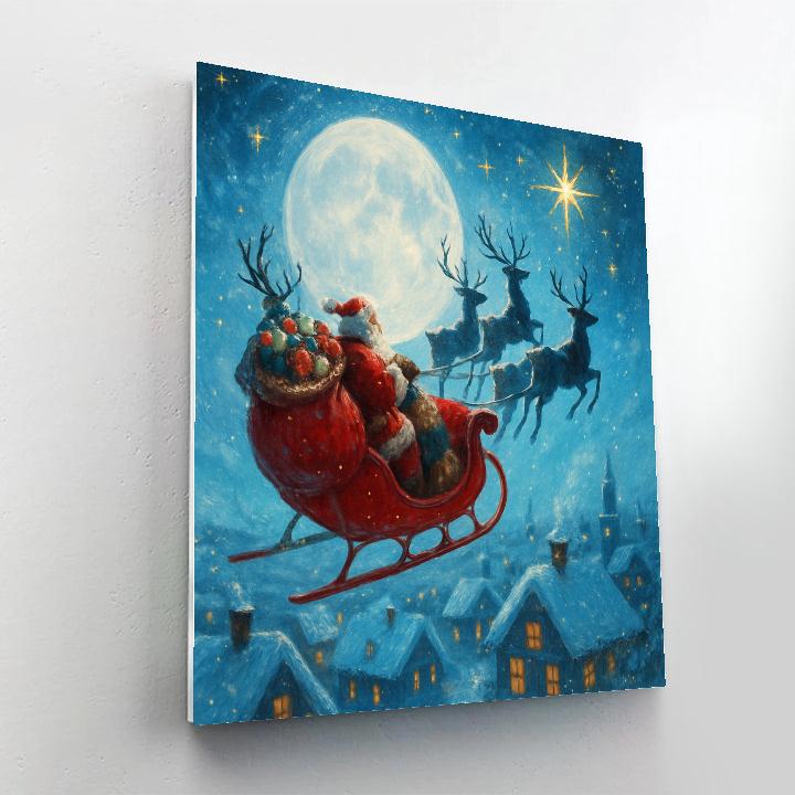 Santa Northern Star Trail Painting by numbers kit