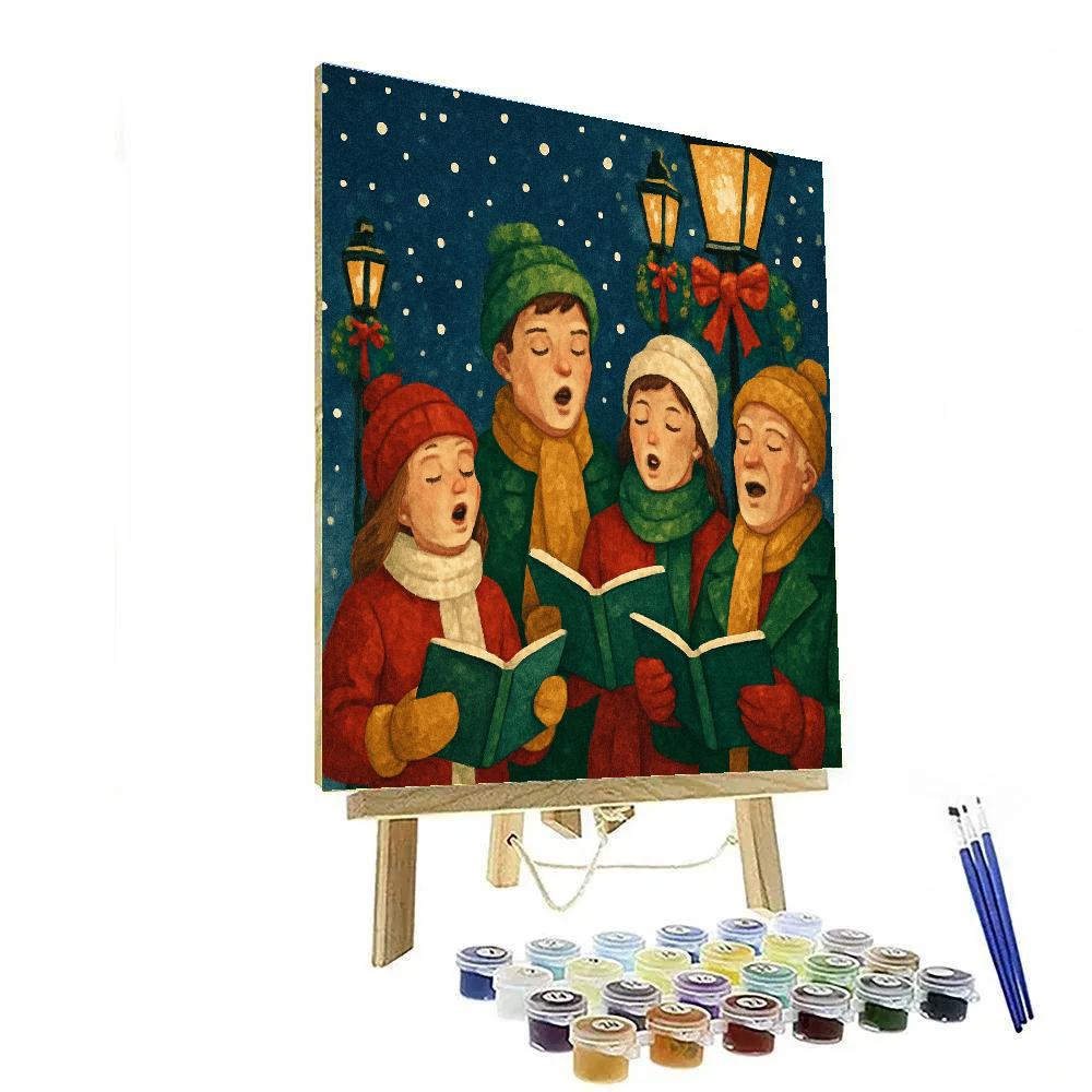 Frost-Kissed Carolers Number painting