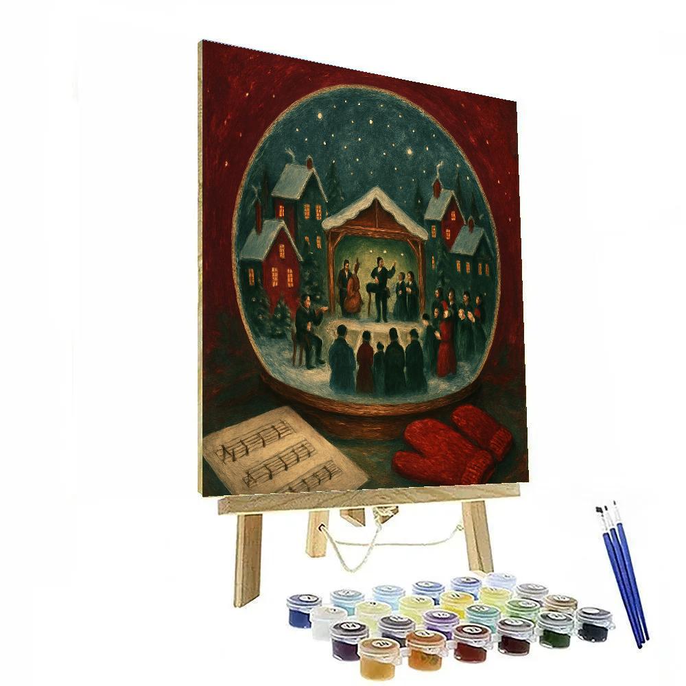 Snow Globe Village Opera DIY paint by numbers