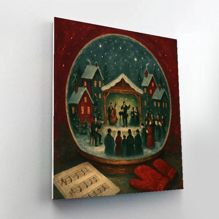 Snow Globe Village Opera DIY paint by numbers