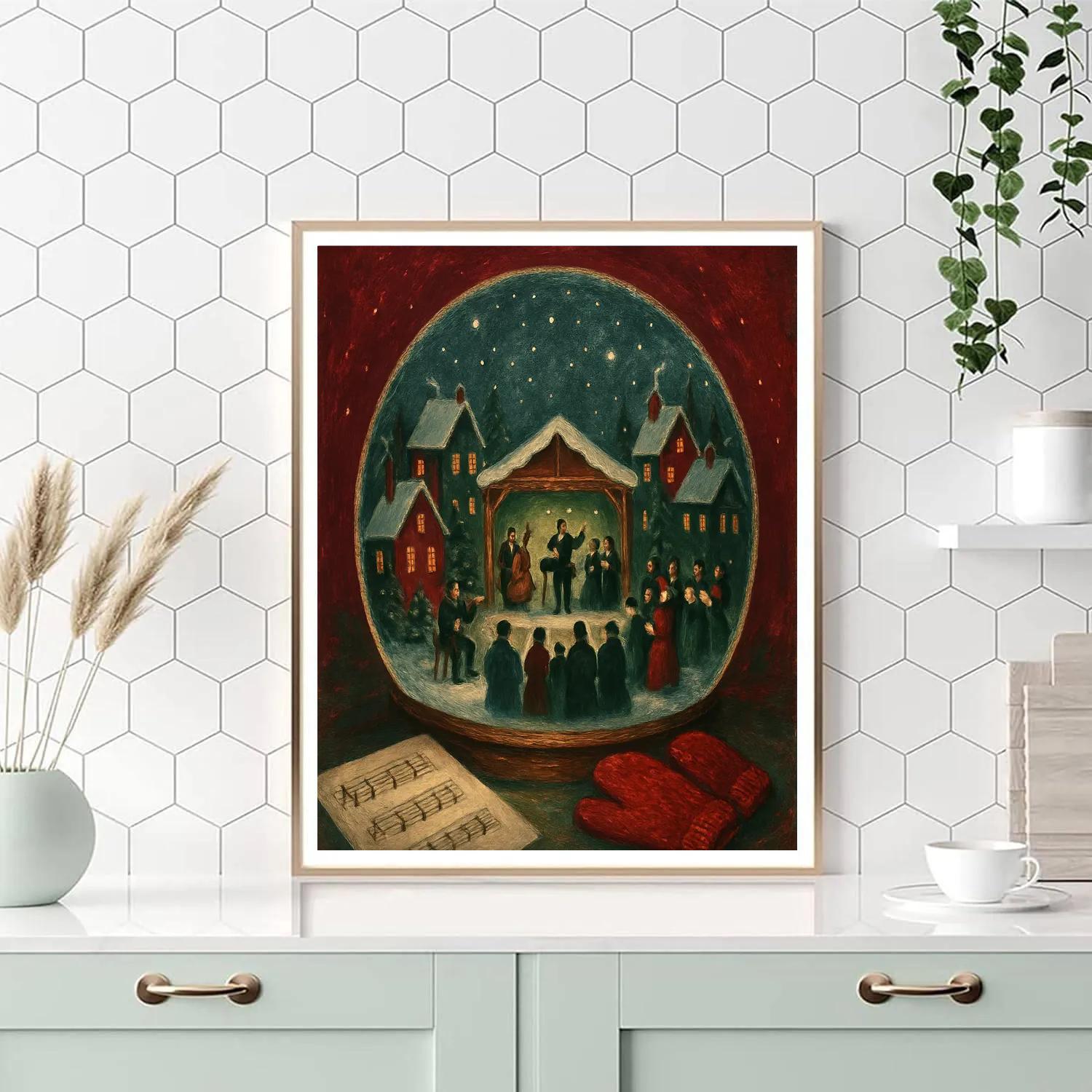 Snow Globe Village Opera DIY paint by numbers