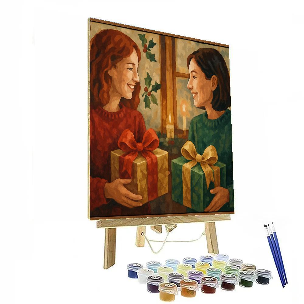 Festive Ribbon Exchange DIY paint by numbers