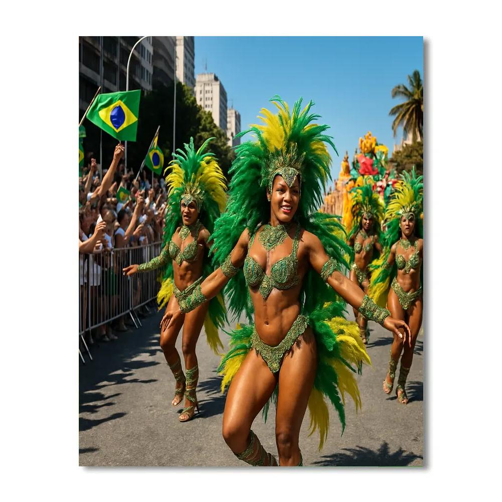 Majestic Rio Carnival Samba Spectacle paint by color