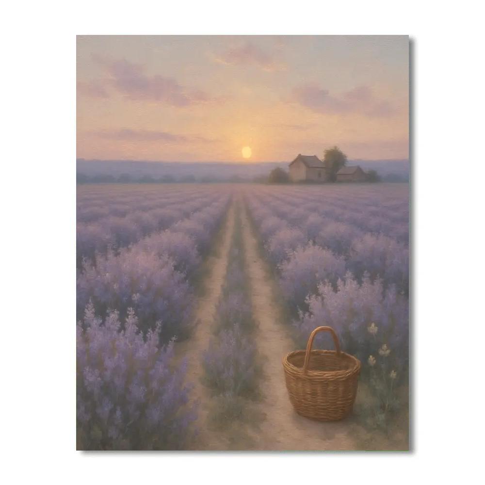Lavender Twilight Field paint by color