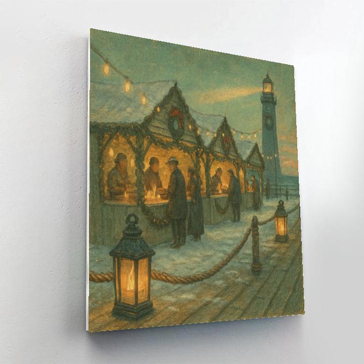 Festive Pier Candlelight Market paint by color