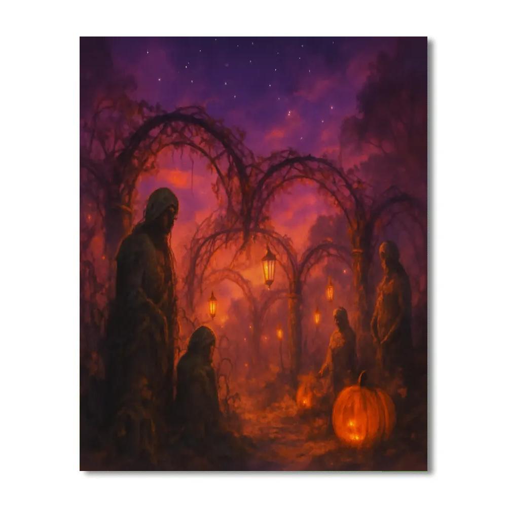 Forgotten Garden At Dusk paint by number