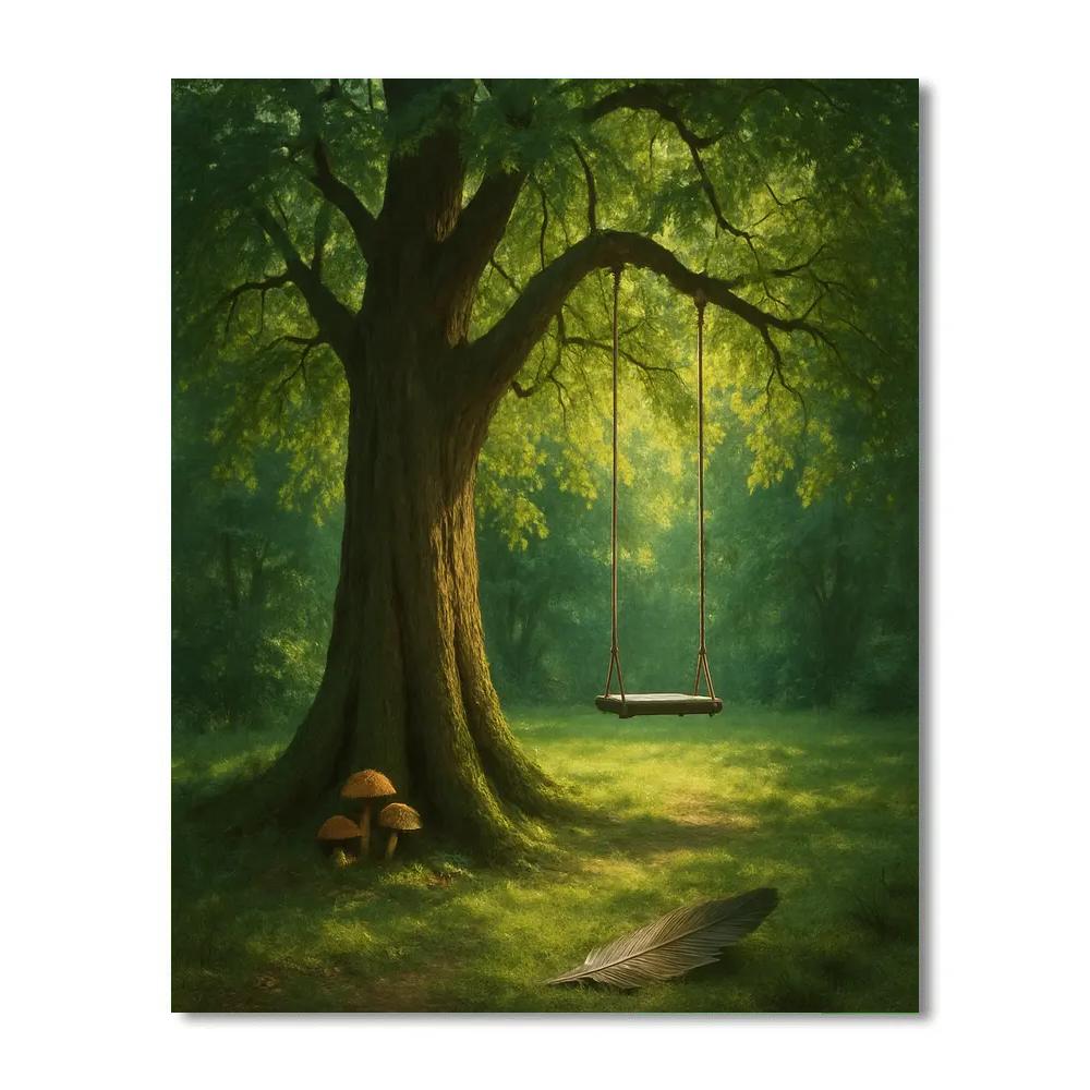 Tree Whispering Canopy Numbered painting kits
