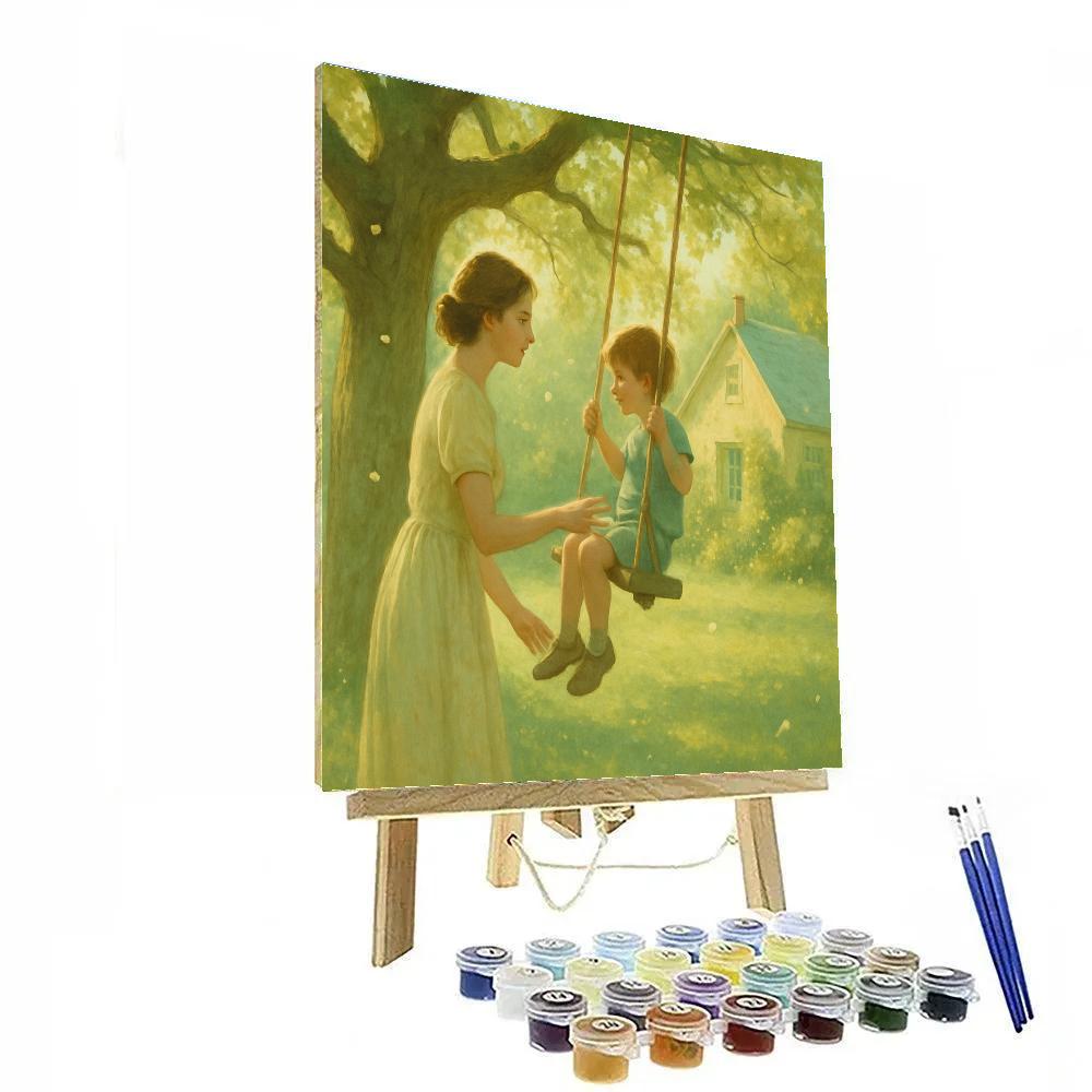 Garden Swing Afternoon With Mom DIY paint by numbers