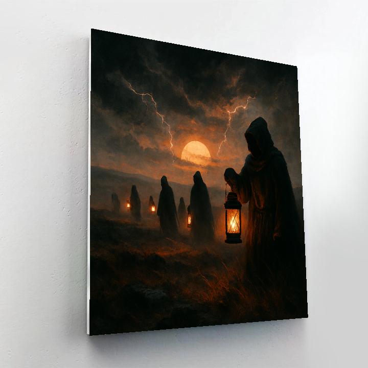 Lanterns Over The Moor paint by color