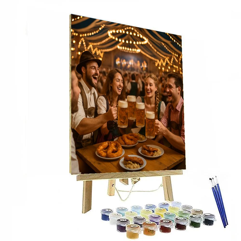 Oktoberfest Traditional Bavarian Cheers paint by number