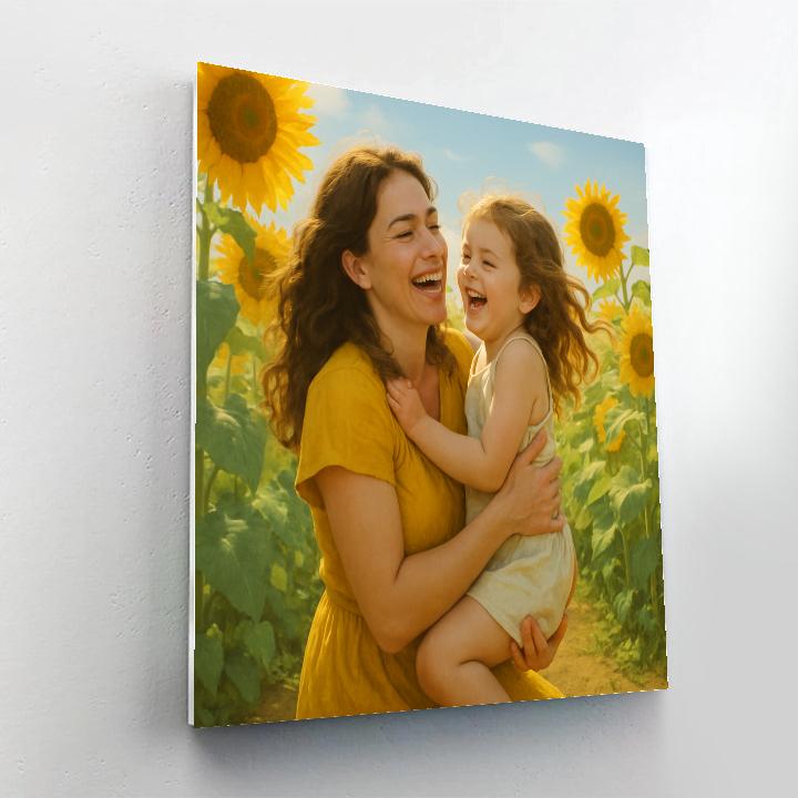 Moments Of Joy In The Sunflower Field paint by numbers