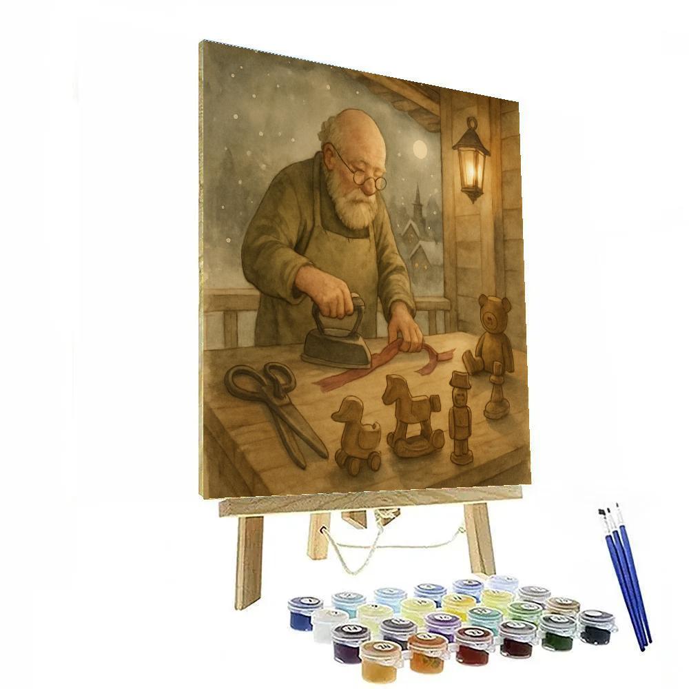 Midwinter Toymaker Porch Light Number painting