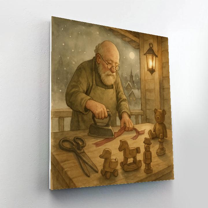 Midwinter Toymaker Porch Light Number painting