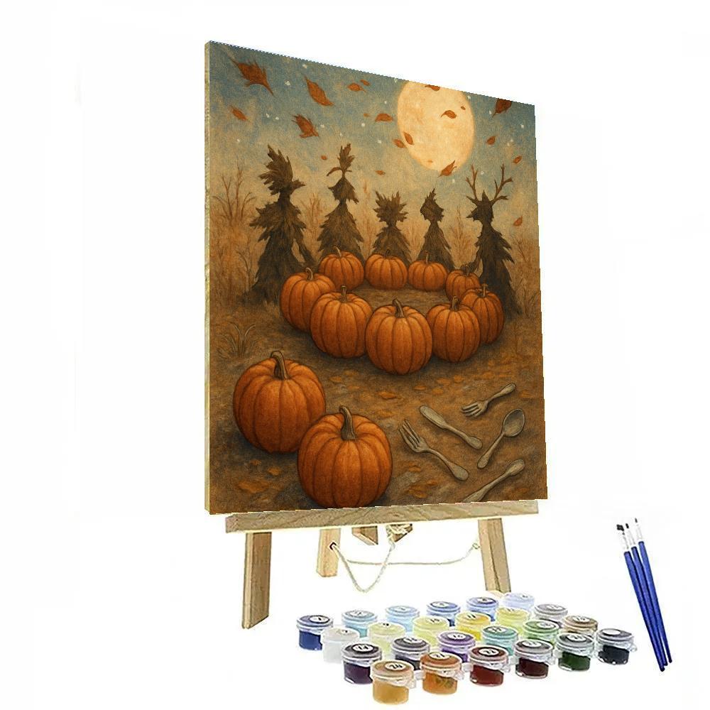 Fallow Field Moonlit Feast paint by color