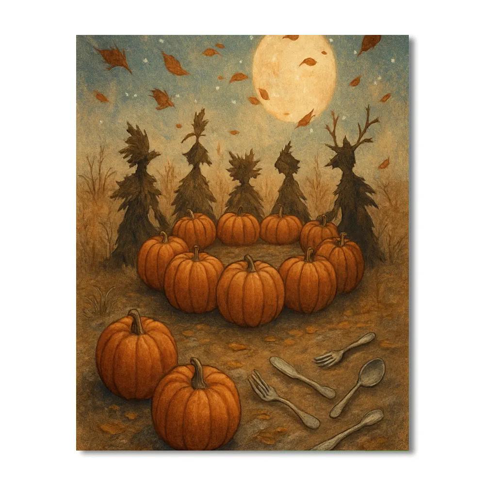 Fallow Field Moonlit Feast paint by color