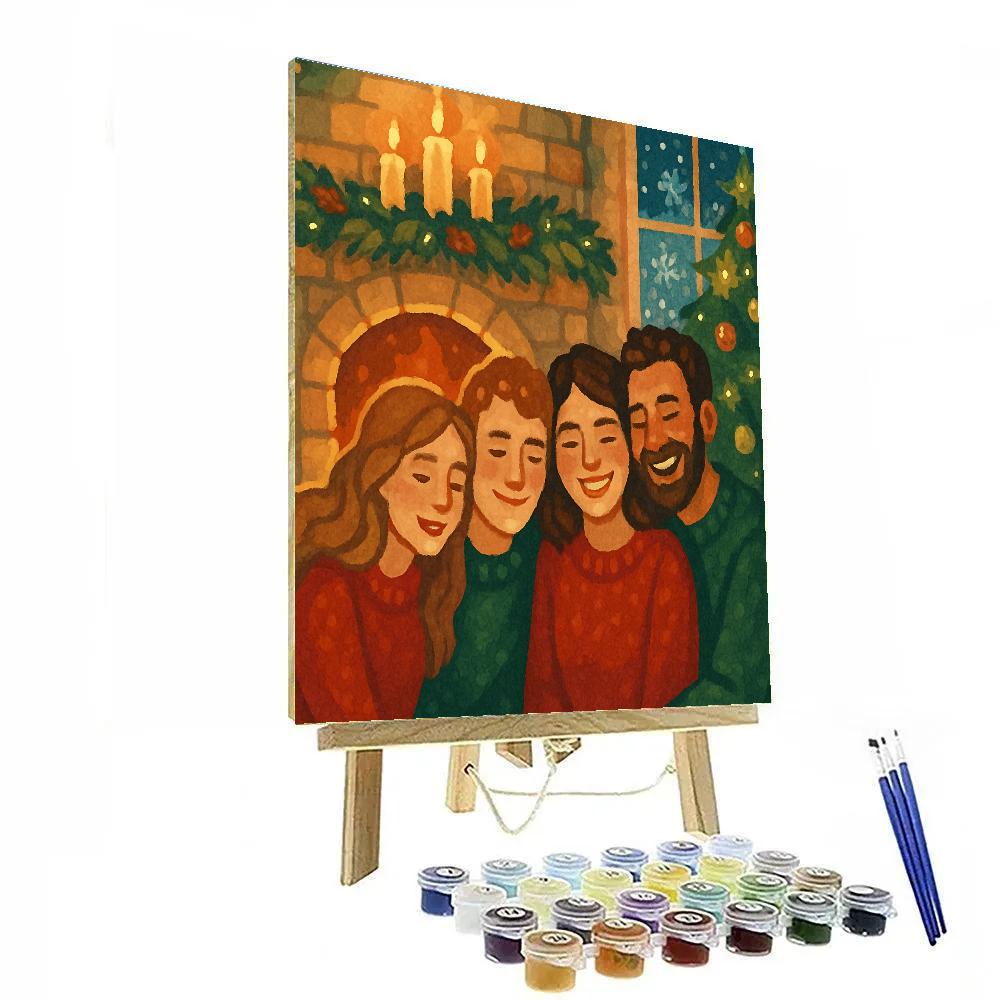 Cozy Winter Gathering DIY paint by numbers