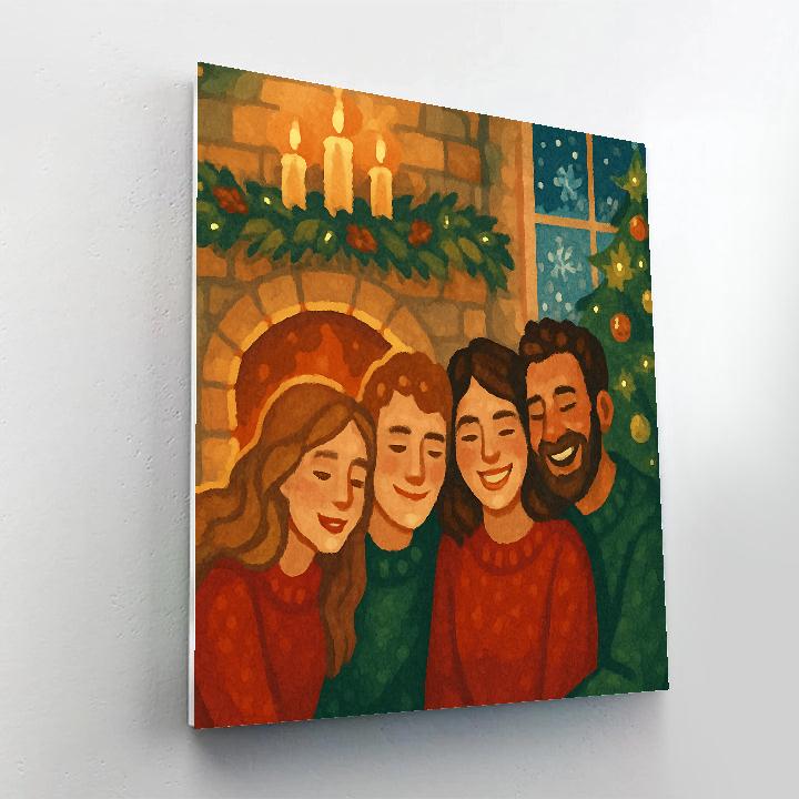 Cozy Winter Gathering DIY paint by numbers
