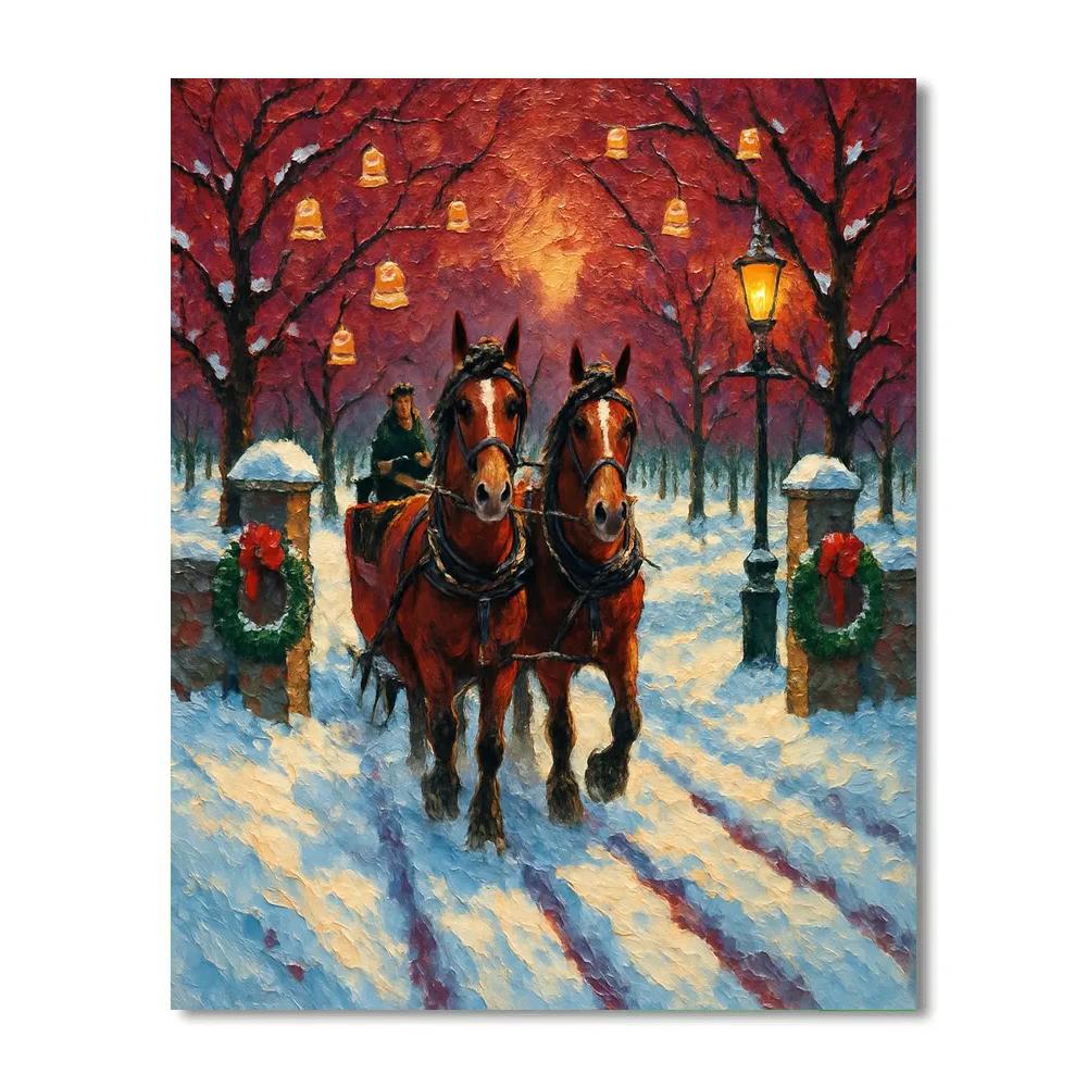 Sleigh Bell Orchard Crossing Paint by numbers kits