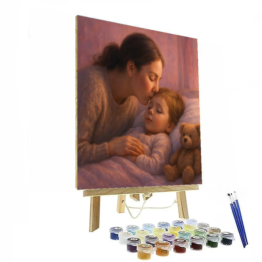 A Mothers Gentle Kiss Goodnight Number painting
