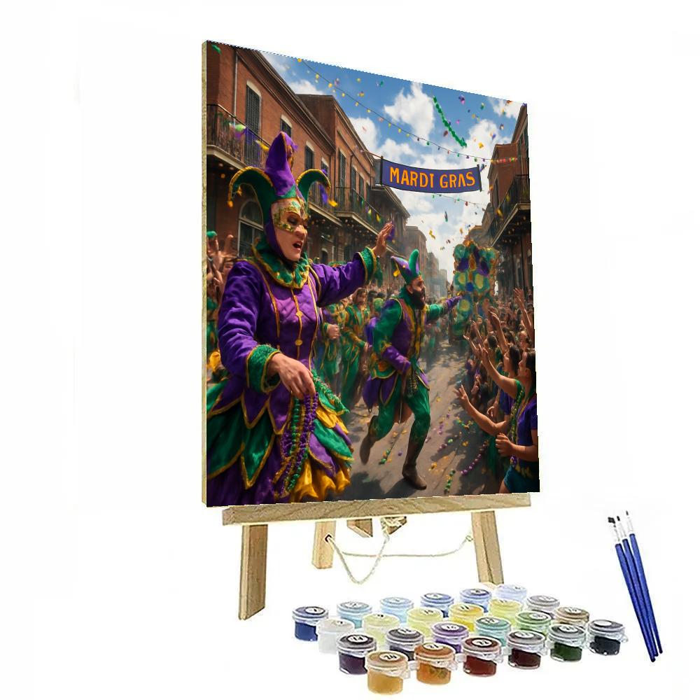 Mardi Gras Colorful Street Parade DIY paint by numbers