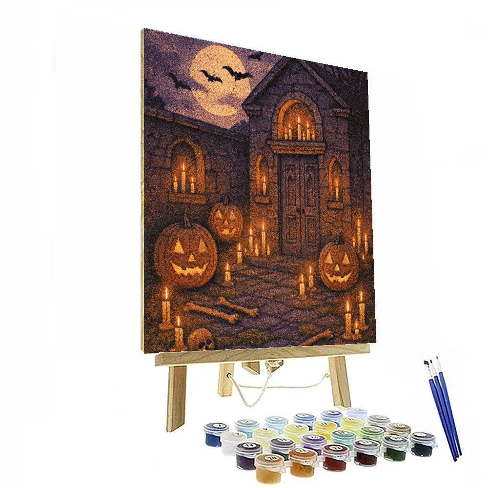 Crypt Lantern Courtyard paint by number