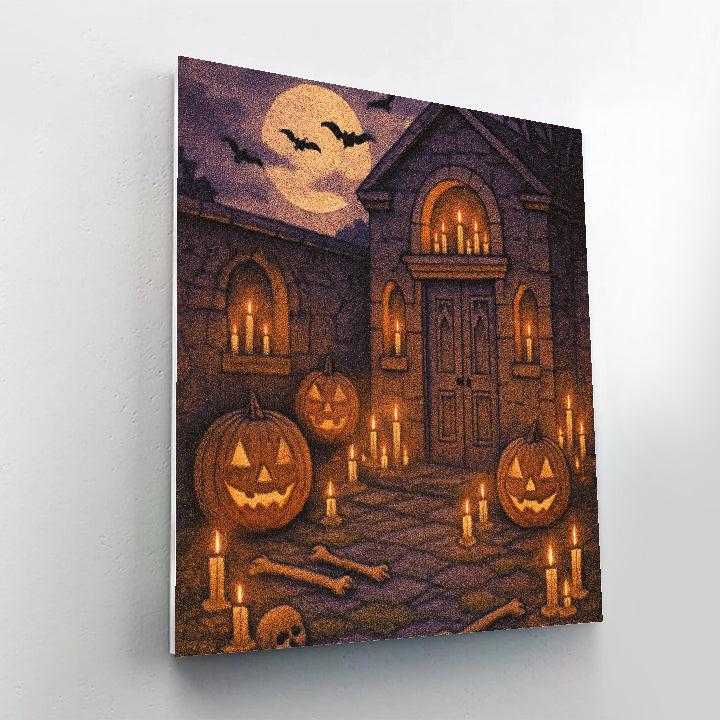 Crypt Lantern Courtyard paint by number