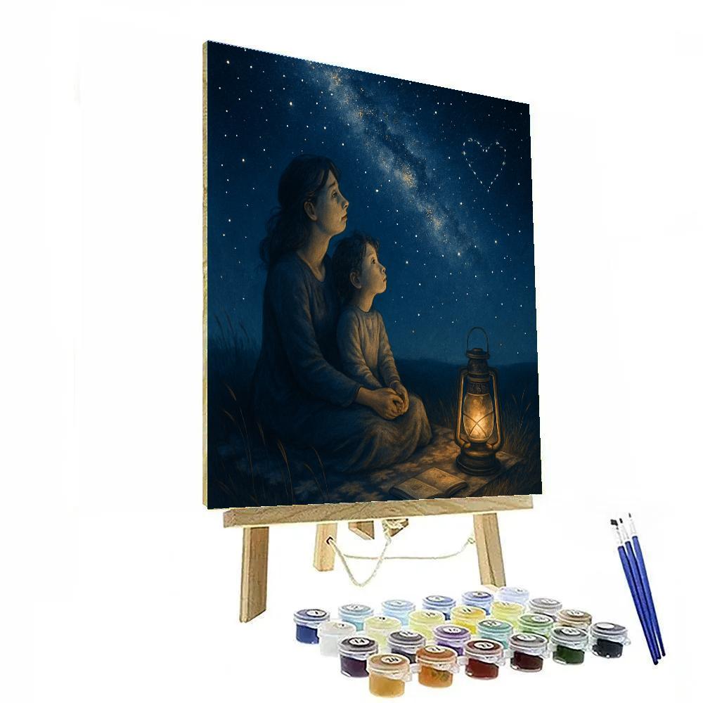 A Celestial Mothers Day Stargaze Numbered painting kits